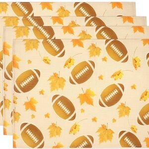 Autumn Football Placemats Set
